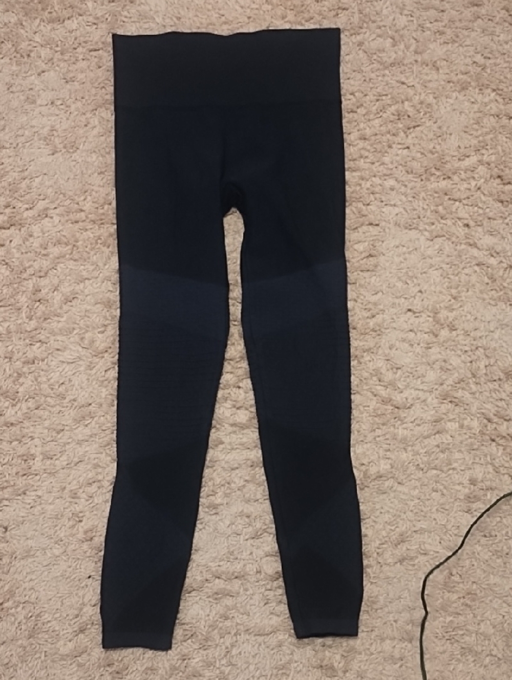 SPANX Navy and Black Sculpting High-Waist Leggings